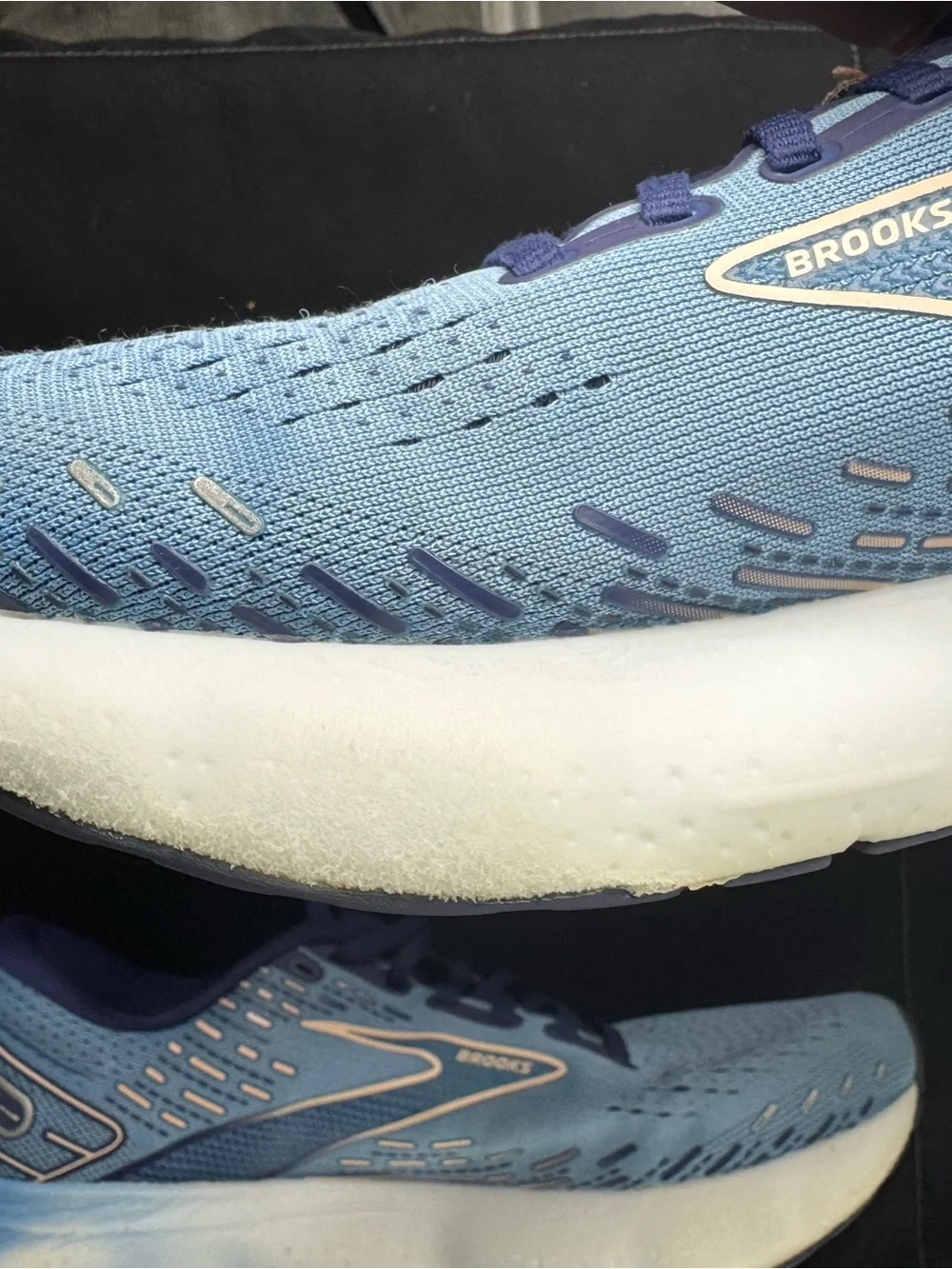 Brooks Light Blue Athletic Sneakers with Navy Accents